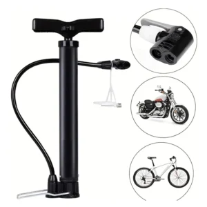 Dual Valve Head Bicycle Floor Pump