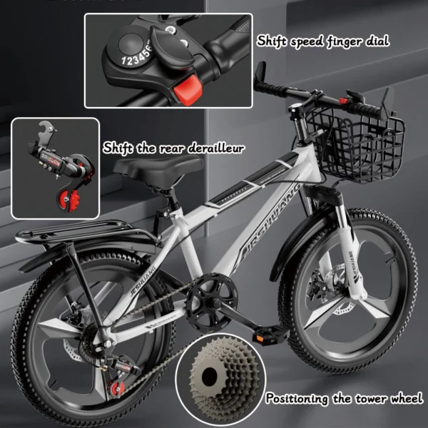 my-11134207-820l5-mj2fc0csvxmu35 Kids Mountain Bike with Front Basket & Rear Carrier