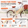 my-11134207-820l6-morwxkjta03y51 City Bicycle with Front Basket & Rear Carrier Rack