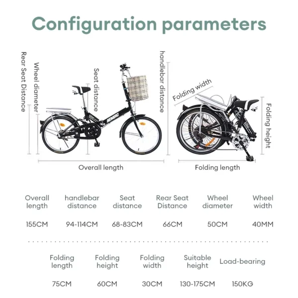 my-11134207-820l7-mkoxbadt02ysc5 7 Speed Foldable Mountain Bike with Disc Brakes