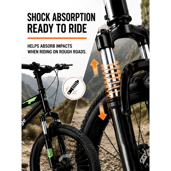 Kids Mountain Bike with Front Suspension & Disc Brakes