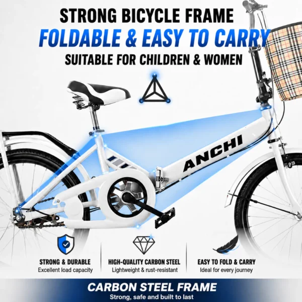 my-11134207-820l7-mrv2uannypdtce 20 Inch Single Speed Folding Bicycle