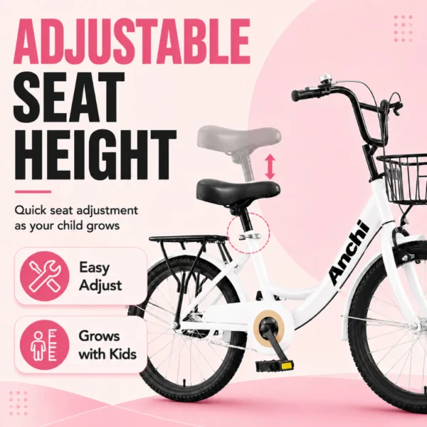 20 Inch Girls City Bicycle with Basket