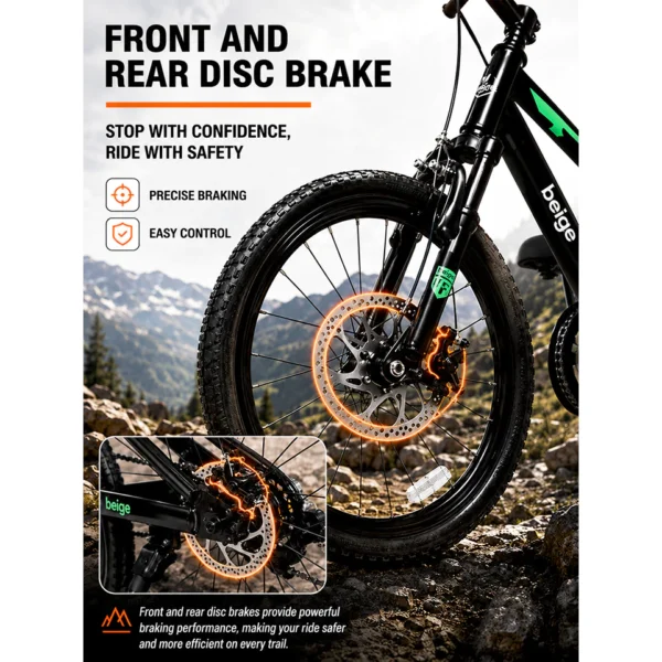 Kids Mountain Bike with Front Suspension & Disc Brakes