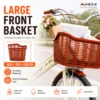 my-11134207-820la-morwxkjkgjr5bd City Bicycle with Front Basket & Rear Carrier Rack