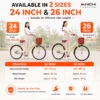 my-11134207-820la-morwxkr97tvz74 City Bicycle with Front Basket & Rear Carrier Rack