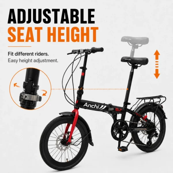 20 Inch Foldable Bicycle with Disc Brakes