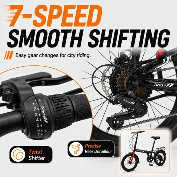20 Inch Foldable Bicycle with Disc Brakes