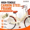 my-11134207-820lc-morwxkjqi9sc52 City Bicycle with Front Basket & Rear Carrier Rack