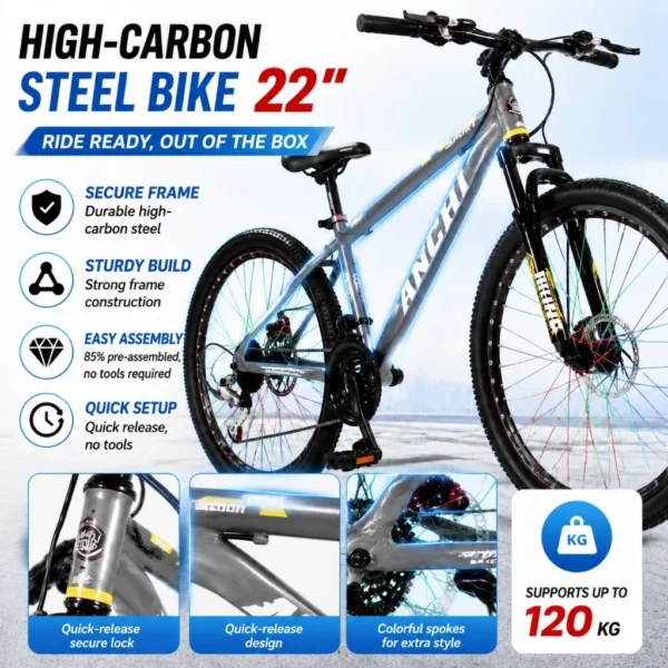 22 Inch Adult Aluminum Mountain Bike