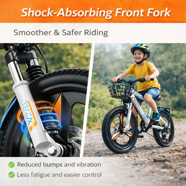 my-11134207-820ld-mjjbjqaxbw1u8f Kids Mountain Bike with Front Basket & Rear Carrier