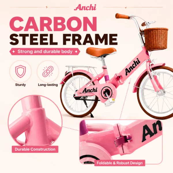 20 Inch Foldable City Bicycle with Front Basket