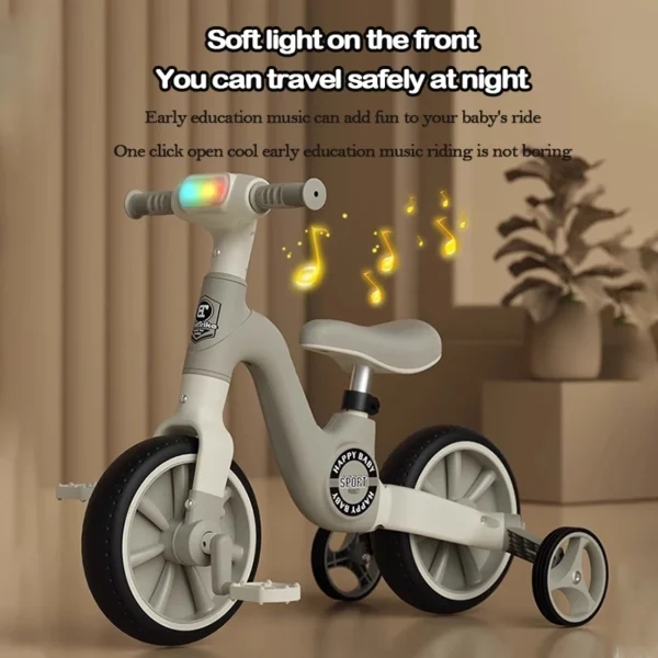 Kids Balance Bike with LED Light