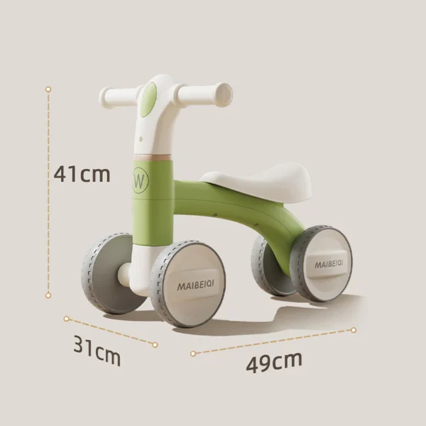 Kids 4 Wheel Balance Bike with LED Light